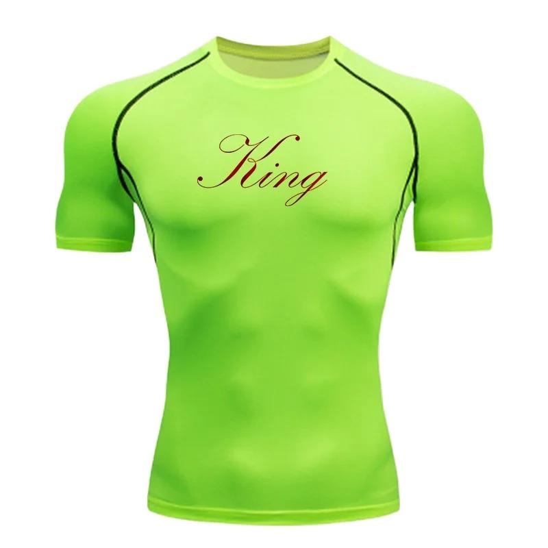 Compression T-Shirts for Men Gym Workout Running Comfortable Summer Athletic Quick Dry Tees Tops Short Sleeve Rash Sweat Absorbing