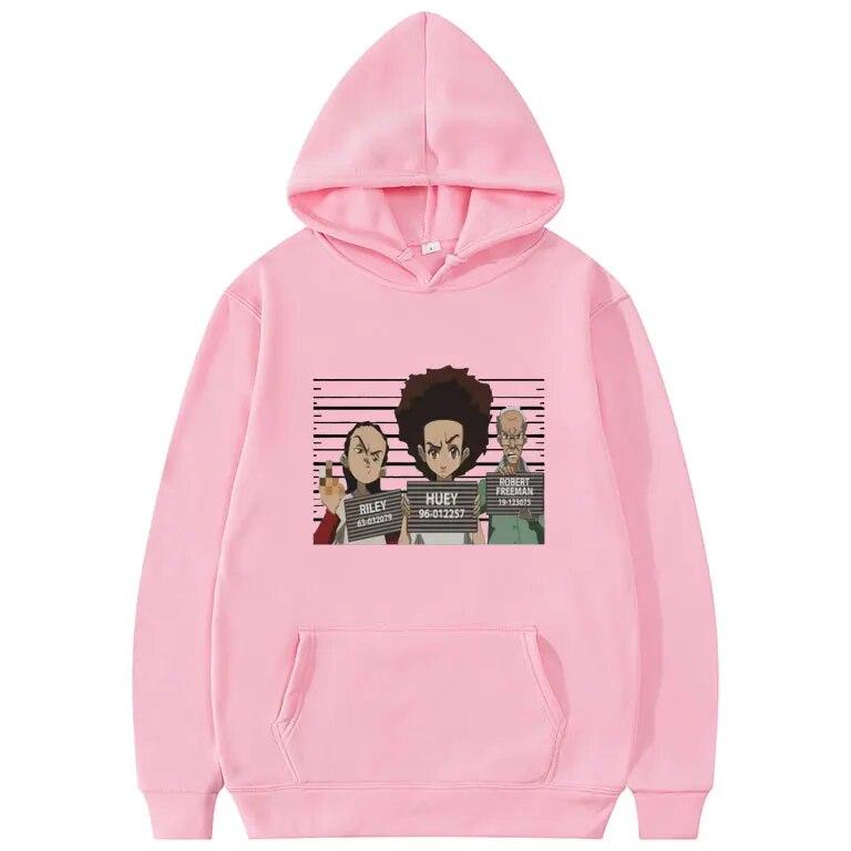 Zabawna bluza z kapturem The Boondocks Huey i Riley Unisex Damska Oversize Rozmiar EU Bluzy Bluza z kapturem Unisex Bluzy z kapturem Streetwear