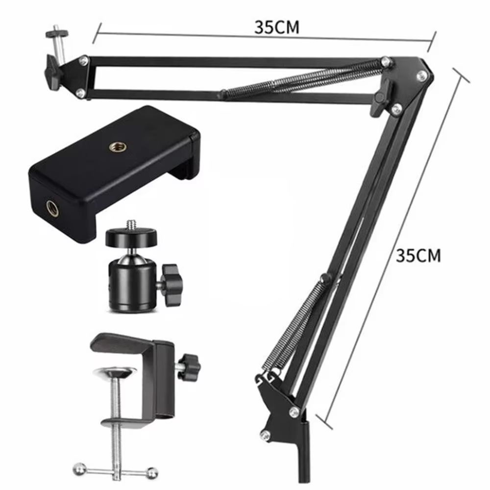 Roreta Flexible Arm Tripod for Phone Stand Table Folded Anchor Desktop Laptop Video Live Overhead Shot Photography
