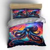 Multiple Sizes An Artistic Octopus Painting Bedding Set 1 Duvet Cover 2 Pillowcases For Adult Children Luxury Gift Full Size