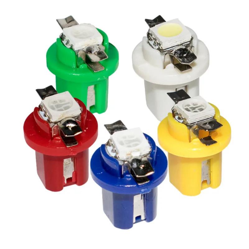 10Pcs T5 B8.5d LED Light Car Dashboard Speed Lights Bulb Cars Interior Lamp Accessories Dashboard Side Switch lamps 12V