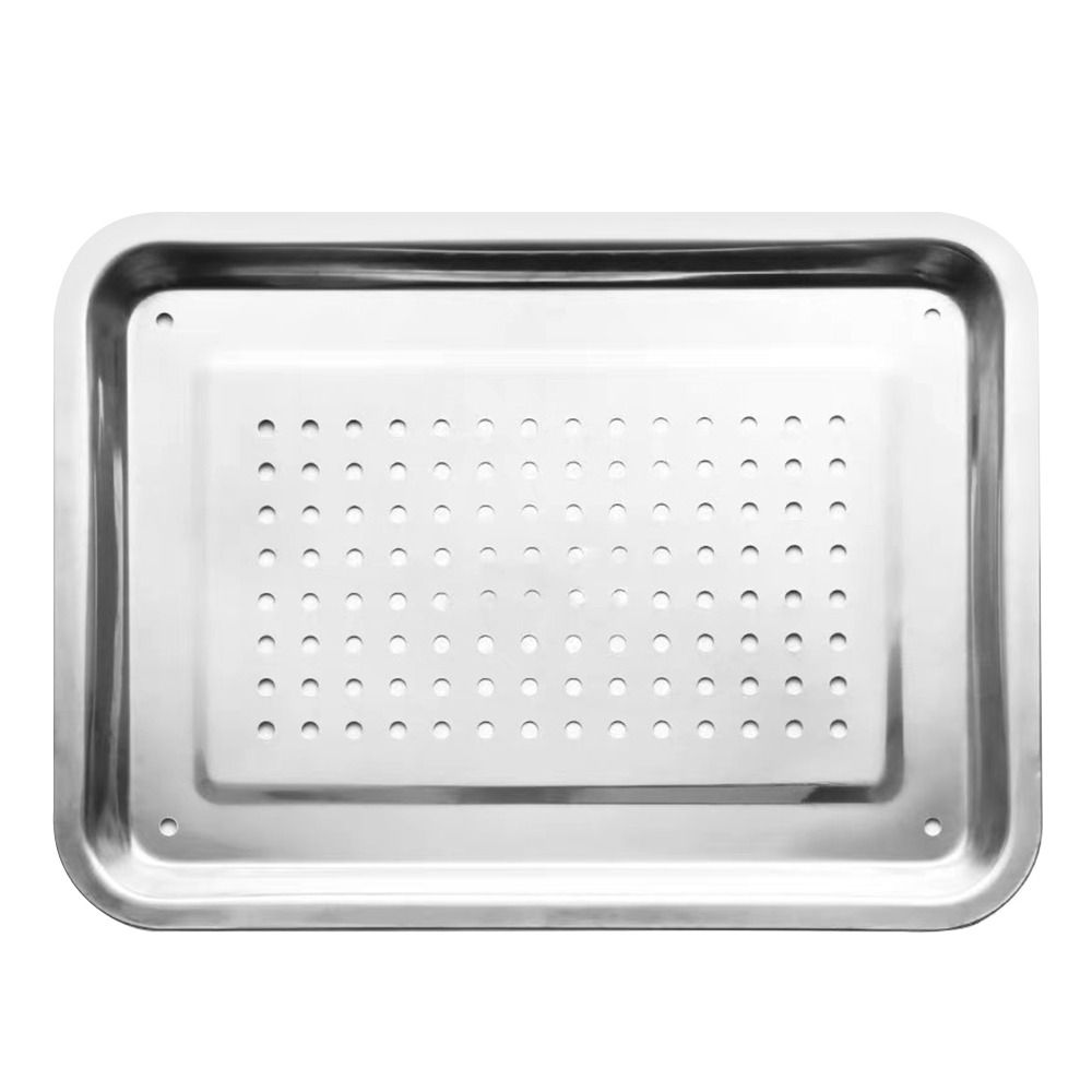 Stainless Steel Tea Tray Rectangle Barbecue Plate New Draining Basin  Teahouse Restaurant