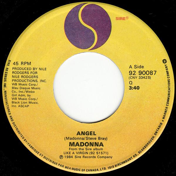 

7inch Record MADONNA Angel 9290087 Sire 1985 Canada Dance Electronica Used