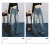 2024 Plus Size Retro High-Waist Wide Leg Jeans - Women's Slimming Straight-Leg Autumn/Winter Pants