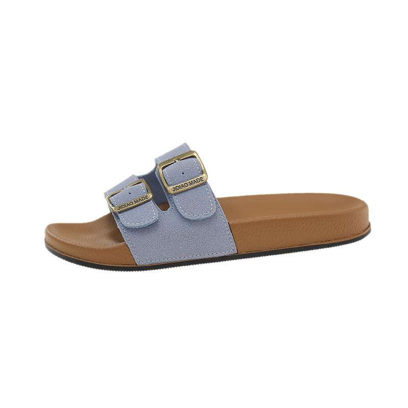 Classic Cork Slippers Women Fashion Soft Thick Sole Cork Slippers Summer Beach Sandals Home Open Toe Flat Shoes Slides Women