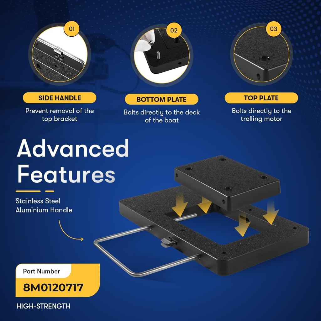 8M0120717 Xi Series Trolling Motor Quick-Release Mounting Bracket Kit for Bow Mounted MotorGuide Xi Series Trolling Motors