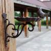 Cast Iron Bird Bath Feeder, Wall-Mounted Decorative Garden Bowl with Scrollwork, 8.7 X 9.4 Inches