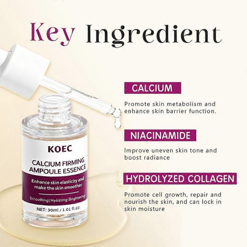 Calcium Intense Creme + Calcium Intense Ampullen Serum, Straffende Feuchtigkeitscreme, Calcium Volumen Multi-Balsam, Intensive Feuchtigkeit für tiefe Falten, Anti-Aging