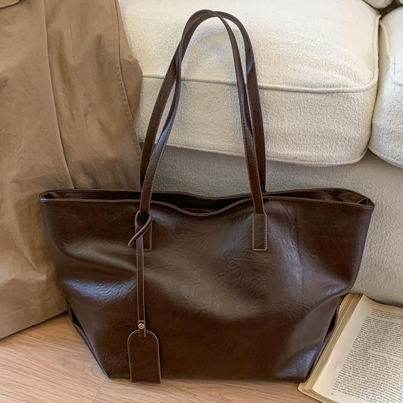 Borsa Retro di Grande Capacità, Borsa Tote di Alta Gamma, Raffinata Borsa a Spalla Singola