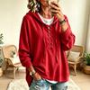 Women's Casual Pullover Hoodie, Loose Fit, Drop Shoulder, Color