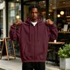 Men's Lined Zip Up Hoodie, Loose Fit Casual Pullover Sweatshirt with Hood