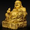Copper Feng Shui Maitreya Laughing Buddha Statue for Home Use Big Belly Bodhisattva Decor