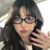 New Y2K Oval Frame Glasses Retro Fashion Cat Eye Glasses Computer Reading Goggles Plain Glasses Anti-Blue Light Eyewears