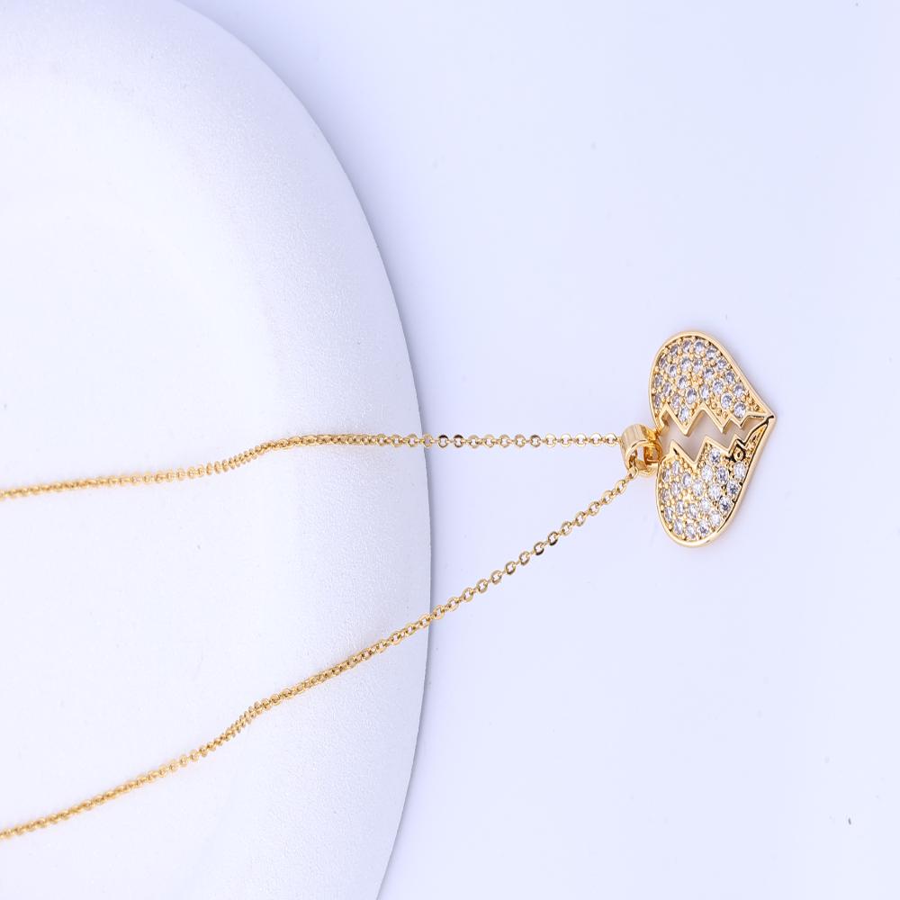 New niche design heart pendant fashion couple shiny simple necklace commemorative jewelry versatile delicate jewelry