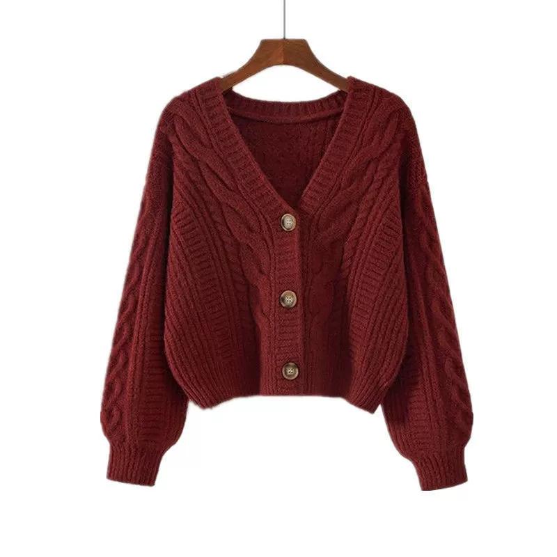 Autumn Winter Fashion Cardigan Sweater Women Knitted Coats Female Solid Long Sleeve Casual Knit Jacket Cardigans Tops Knitwear