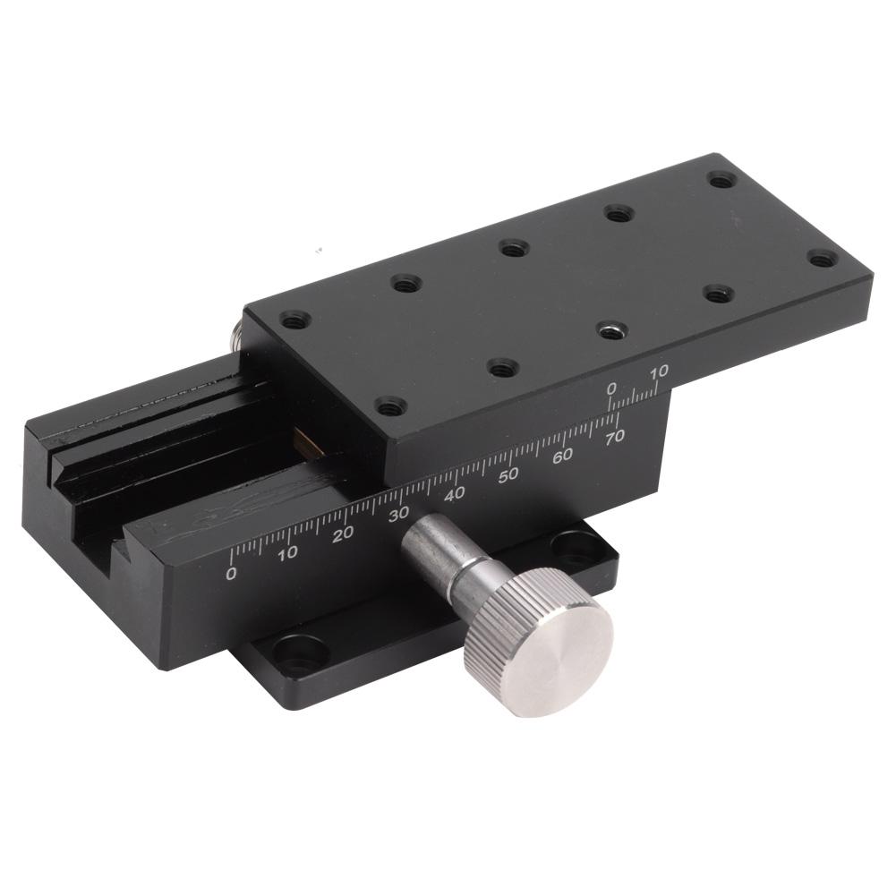 Manual X Trimming  Gear  High Accuracy Adjustable Sliding Stage 40x90mm Manual Trimming Table X Trimming