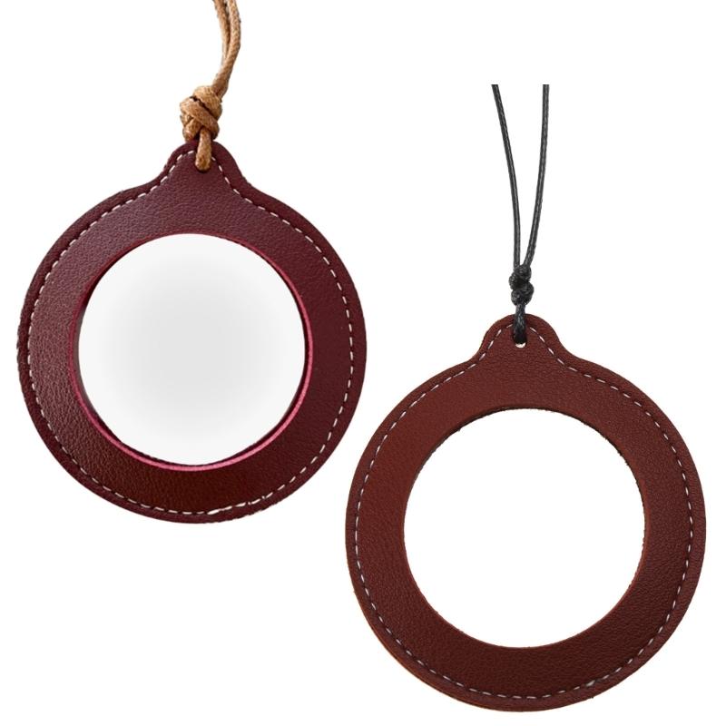 Lightweight Magnifying Glass Pendant Leather Strap Necklace Magnifier Pendant Gift for Grandparents, Adults and Kids