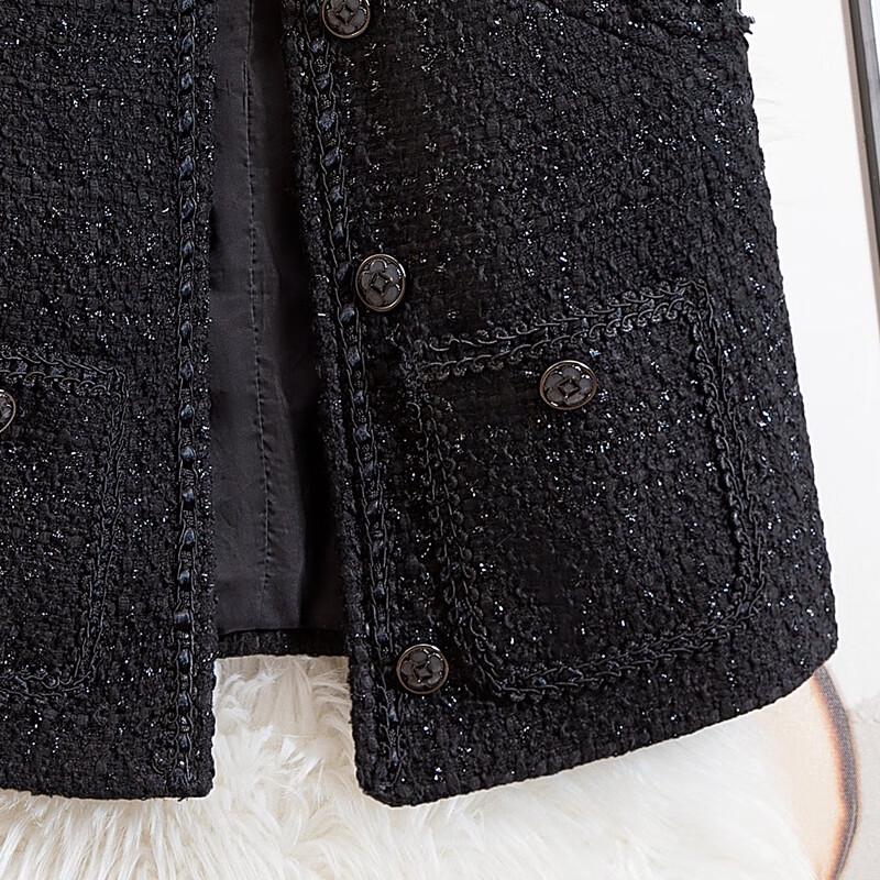 Women's Single-Breasted Little Black Vest