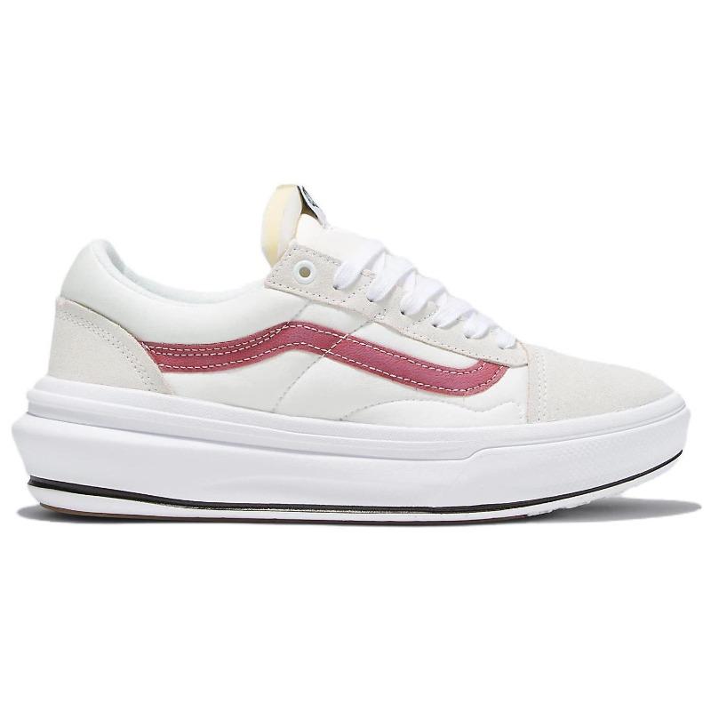 Vans Old Skool Unisex Low Top Skate Shoes Off White Red Casual Comfortable Versatile Wear Resistant VN0A7Q5ECPE