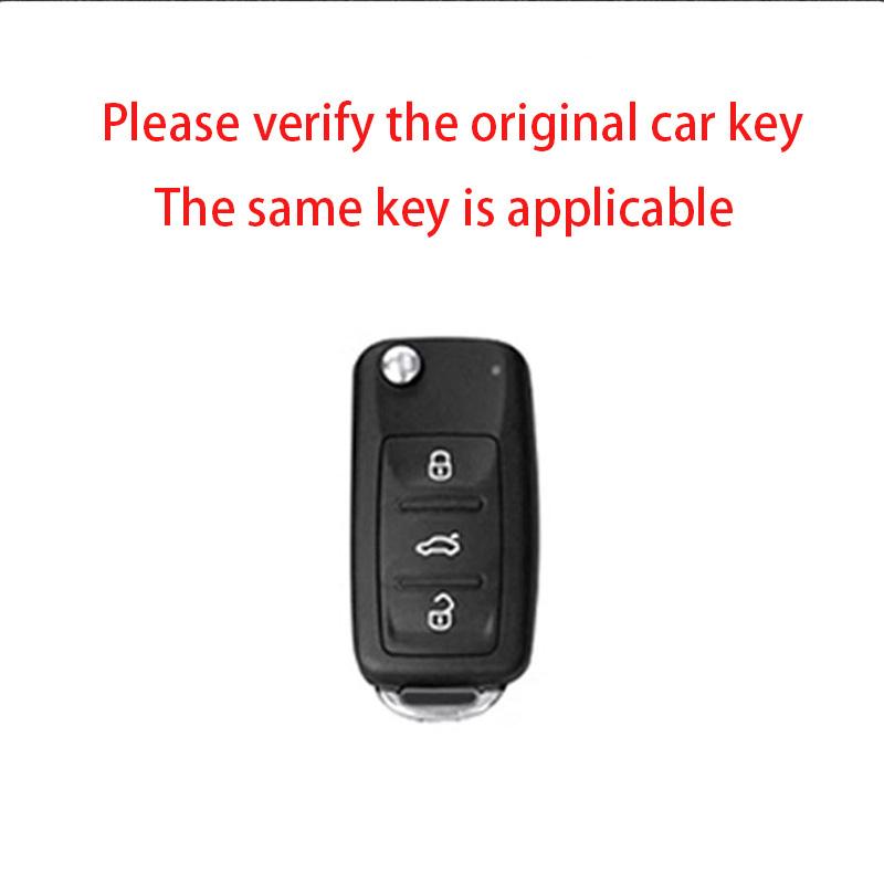 Metal Leather Car Remote Key Fob Case Cover For Skoda Octavia A5 A7 Fabia Superb Kodiaq Karoq Protector Shell Holder Accessories