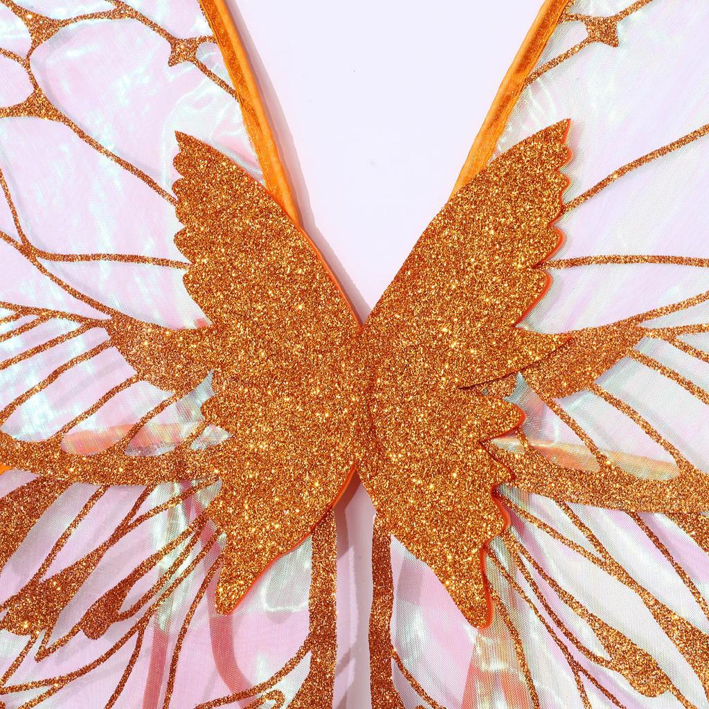 Butterfly Wings & Elf Ears Costume Accessory Set for Adults Kids, Complete Fairy Role Play Set for Masquerade Party & Halloween