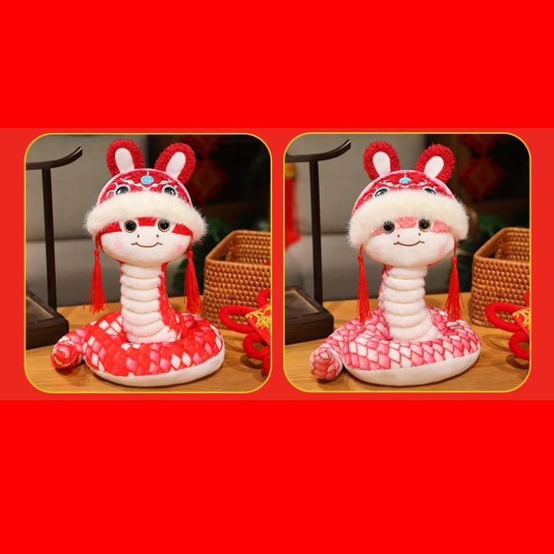 Year Plush Snake Toy Cute Cartoon Girl Children Birthday Decorative Gift Doll