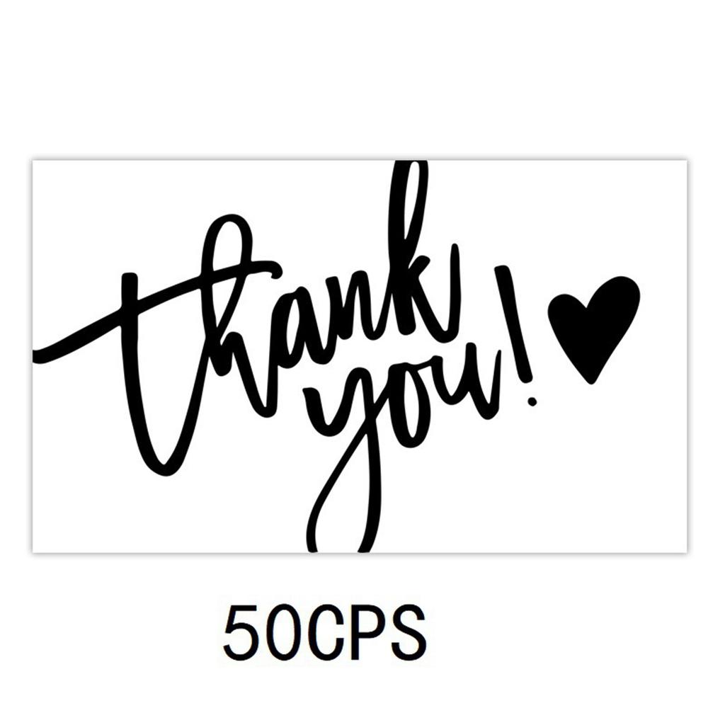 50pcs Thank You For Supporting My Business Cards,Small Customer Appreciation Card for Shop, Online Retailers, Business Supplies