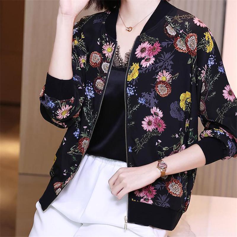 Women's Chiffon Blouse Jacket, M~5XL, Plus Size, Summer 2025, Korean Style, Loose Fit, Long Sleeve