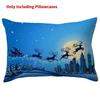 Cozy Christmas-themed Linen Pillow Cover For Indoor And Outdoor Spaces