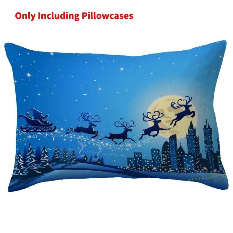 Cozy Christmas-themed Linen Pillow Cover For Indoor And Outdoor Spaces