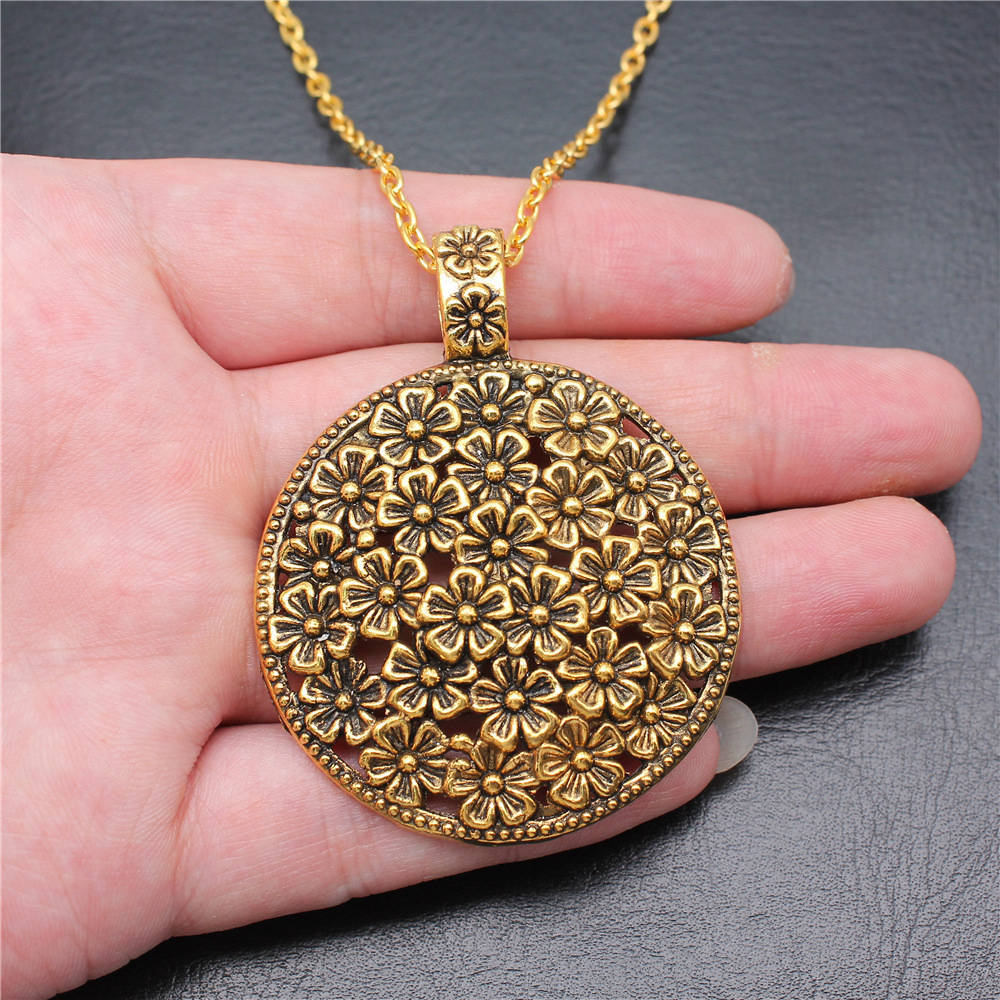 Golden Animals Plants Nature Themed Pendant Antique Color Metal Men Collar Necklace Best Seller
