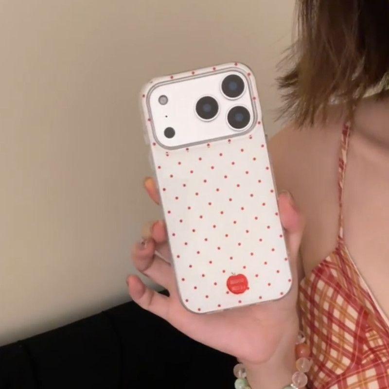 Wave Point Tomato Patterns Advenced Phone Case For iPhone 17Promax Air 16Pro E 15 14 13 12 11Pro Max Plus Minimalism Matte Cover