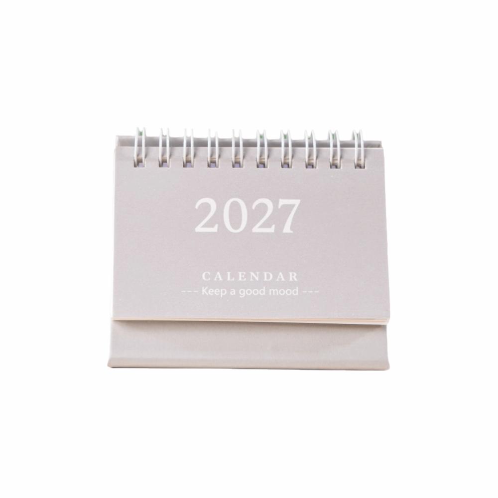 Mini Standing Calendar Coil Flip Calendar New 2027 Desk Calendar  Desk Planning