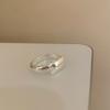 Retro S plain ring, non-fading light luxury index finger ring, open ring.