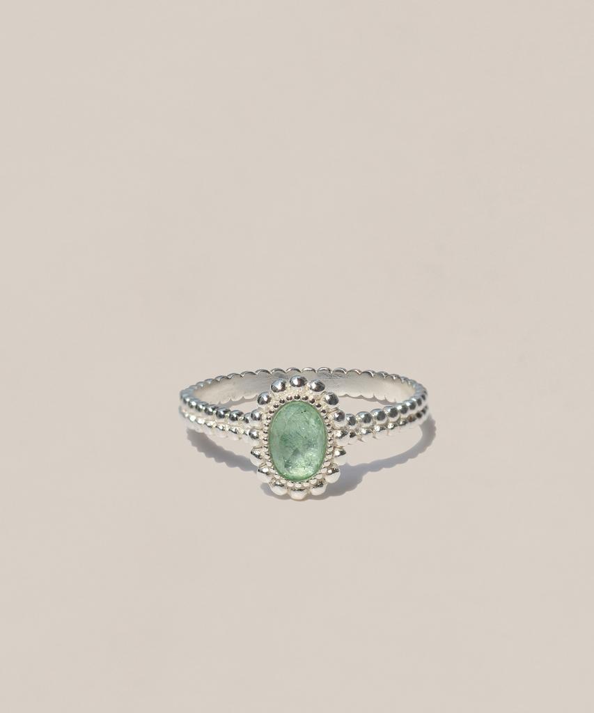47Bag 925 Silver Kyanite Green Gemstone Silver Ring Jour