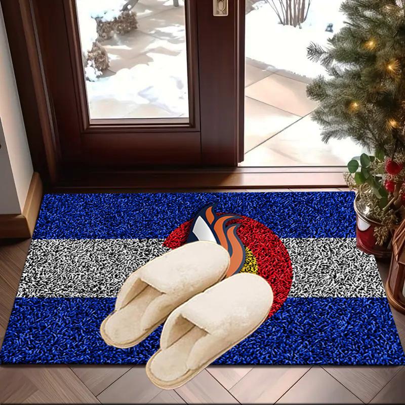 Denver Broncos Logo Area Rug for Office, Chair Rug, Decorative Carpet Livingroom Mat, Large Size Fan gifts Christmas gifts