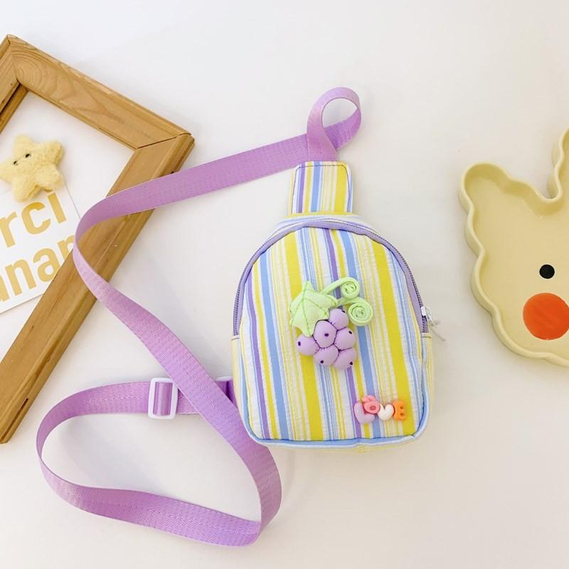 Adorable Kids Flower Pattern Chest Bag Lightweight Cartoon Tulip Design For Everyday Use