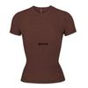 Skims Kardashian Original Soft Lounge Modal Rib Stretch Silm Round Neck Short Sleeve Tops