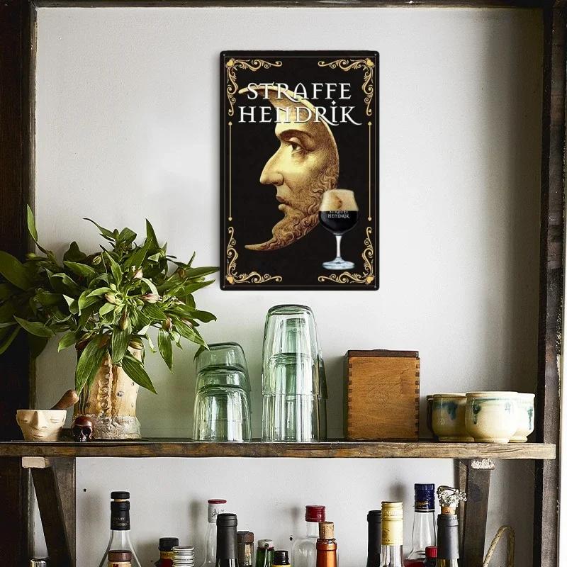 Vintage Beer Brand Sign Metal Tin Plaque Metal Poster Decorative Plaque Home Decor Man Cave Bar Pub Workshop Wall Decoration