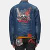 Evisu Ss21 Buddha Head And Origin Object Embroidered Denim Jacket Men Jacket Denim-Blue 2ESHTM1DJ717LF