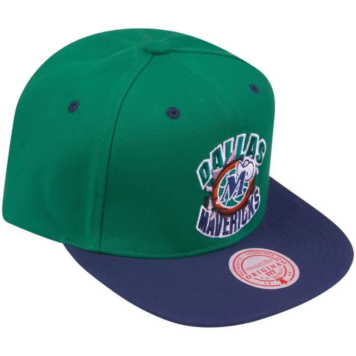 Casquette Snapback - MITCHELL &amp; NESS - BREAKTHROUGH - Dallas Mavericks - Blanc - Sportswear
