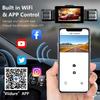 1080P Quad Dash Cam, 4-Channel 4-Screen Display, WiFi, Phone Sync, Rear View, Night Vision, Wide Angle