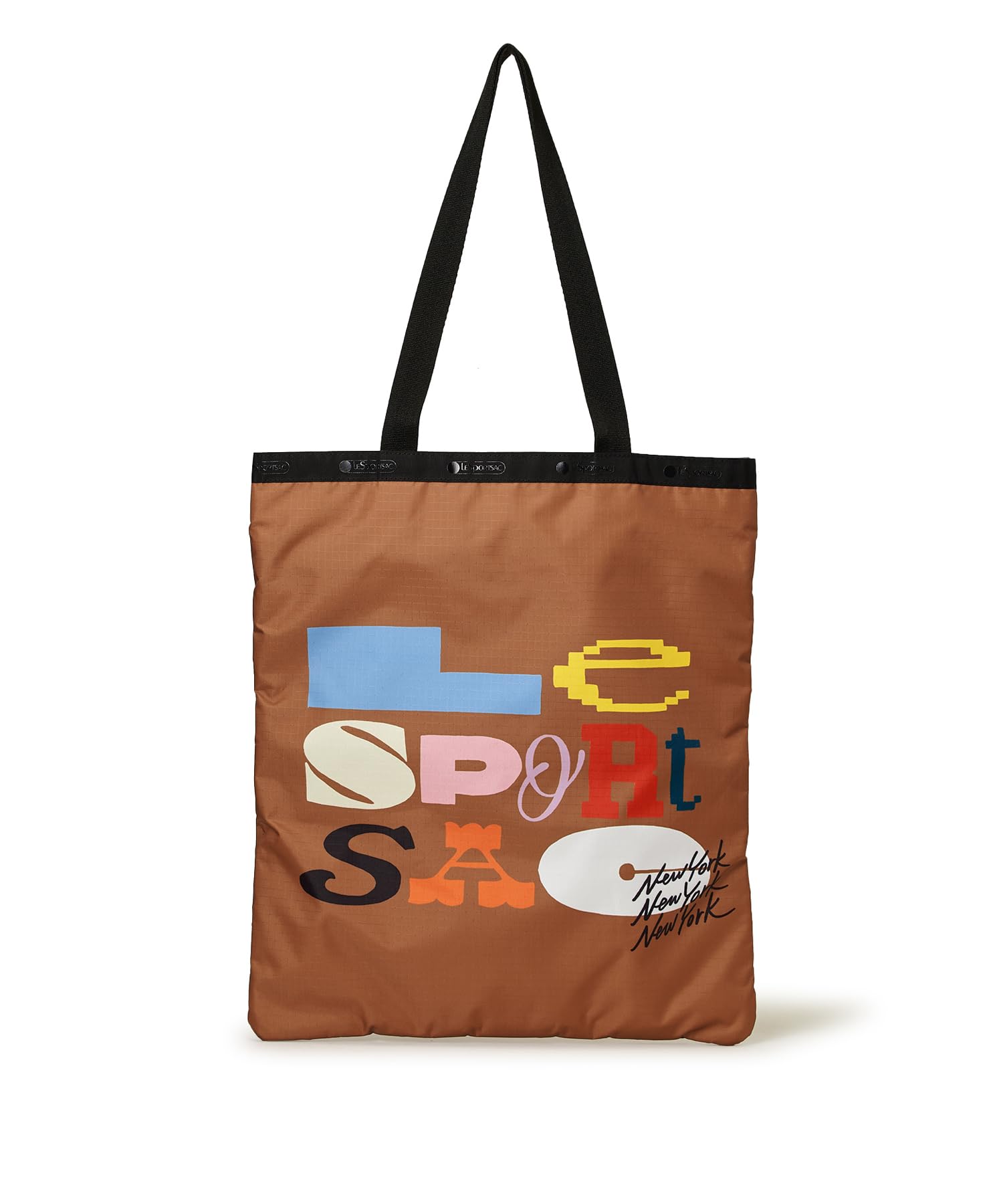 БОЛЬШАЯ ИЗУМРУДНАЯ СУМКА-ТОТЕН 2118 LSS Tote с типографикой x SHOGO / / / [LeSportsac SEKINE]