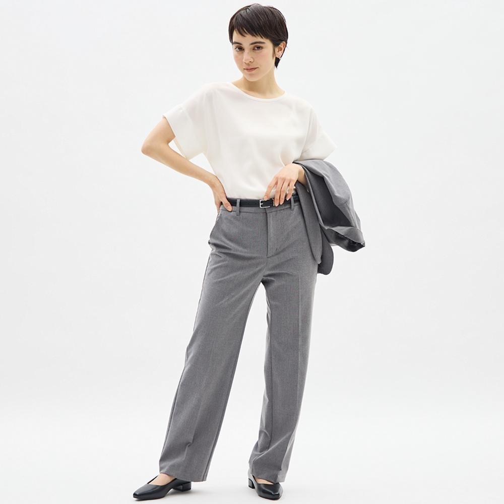 

Моющиеся прямые брюки GU by Uniqlo Z 06 GRAY/XS