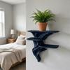 Stable Three Tier Wall Rack Irregular Shape Wall Storage Rack  Collectibles Display