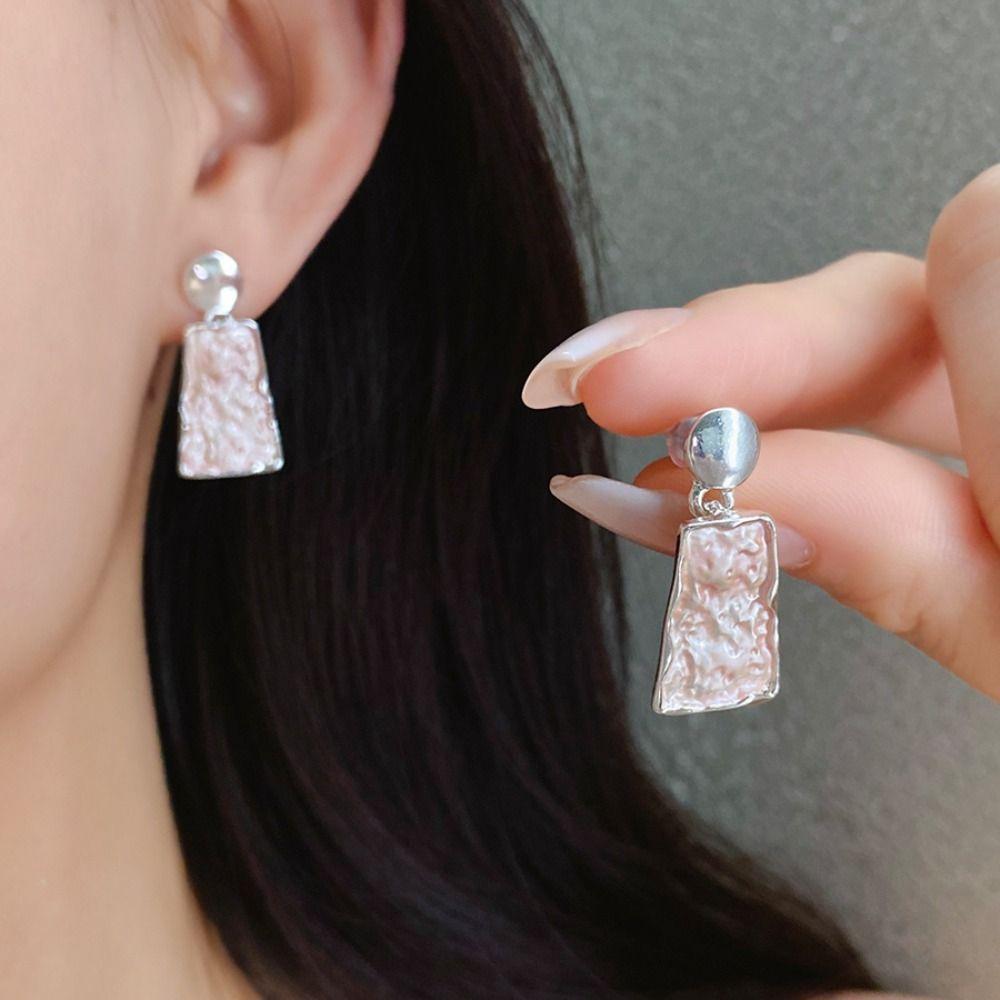 Übertriebenes Damen Halskette Ohrring Set Geometrische Linie Mehrfarbiges Schmuckset Frauen