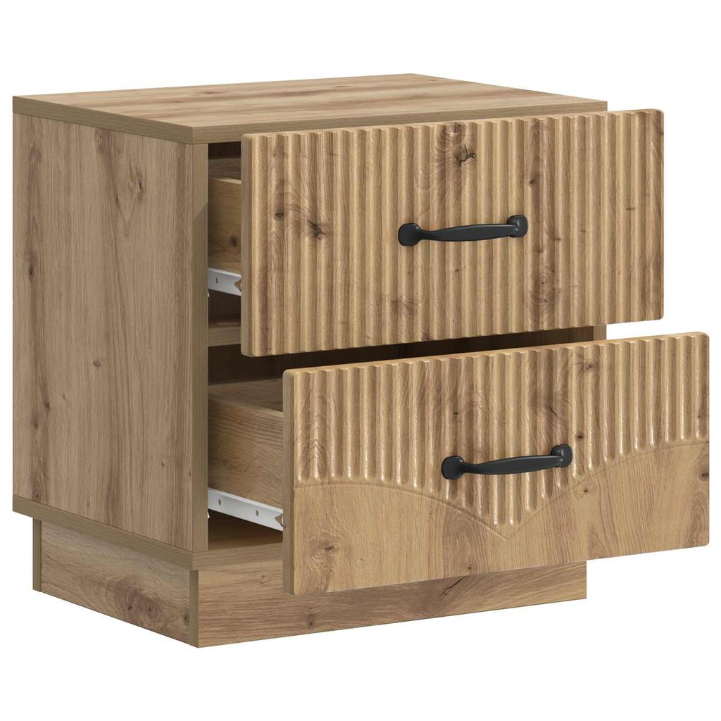 Artisan Oak Nightstand 43 x 34.5 x 44.5 cm Engineered Wood