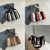 Trendy High-quality Colorful Striped Tote Bag Stylish Shoulder Bag For Daily Use