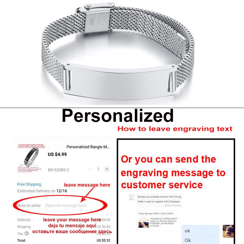 Custom Rose Gold Mesh Bracelet for Women Men Stainless Steel Belt Buckle Wristbands Adjustable 16.5cm To 21cm