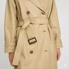 Designer Fit Handmade Trench Coat Women's Stylish Beige Genuine Lambskin Leather